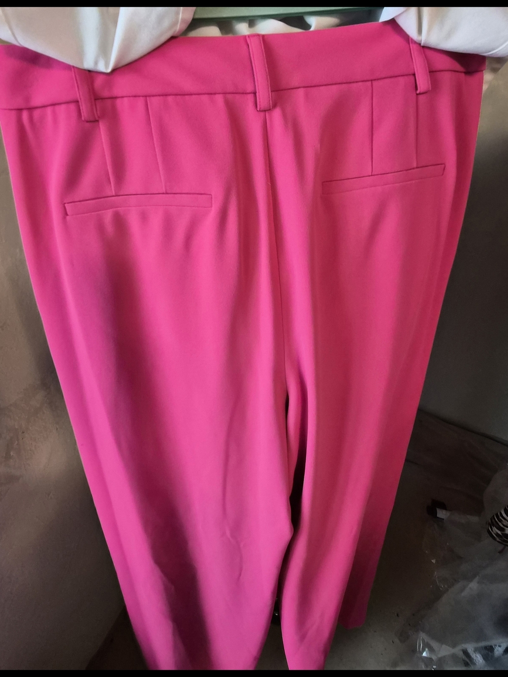 Alice + Olivia Fuchsia High-Waist Wide-Leg Trousers - Picture 7 of 15